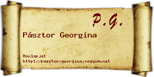 Pásztor Georgina névjegykártya