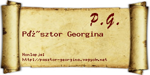 Pásztor Georgina névjegykártya