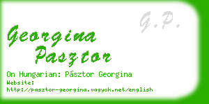 georgina pasztor business card